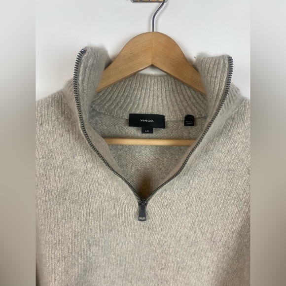 Vince Donegal Cashmere Quarter-Zip Sweater - Picture 2 of 11